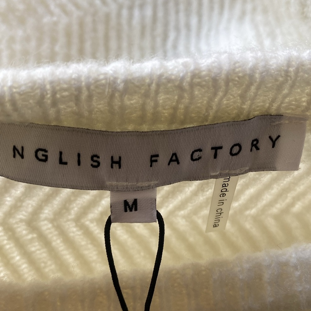 English Factory White Ruffle Sweater - Picture 6 of 8
